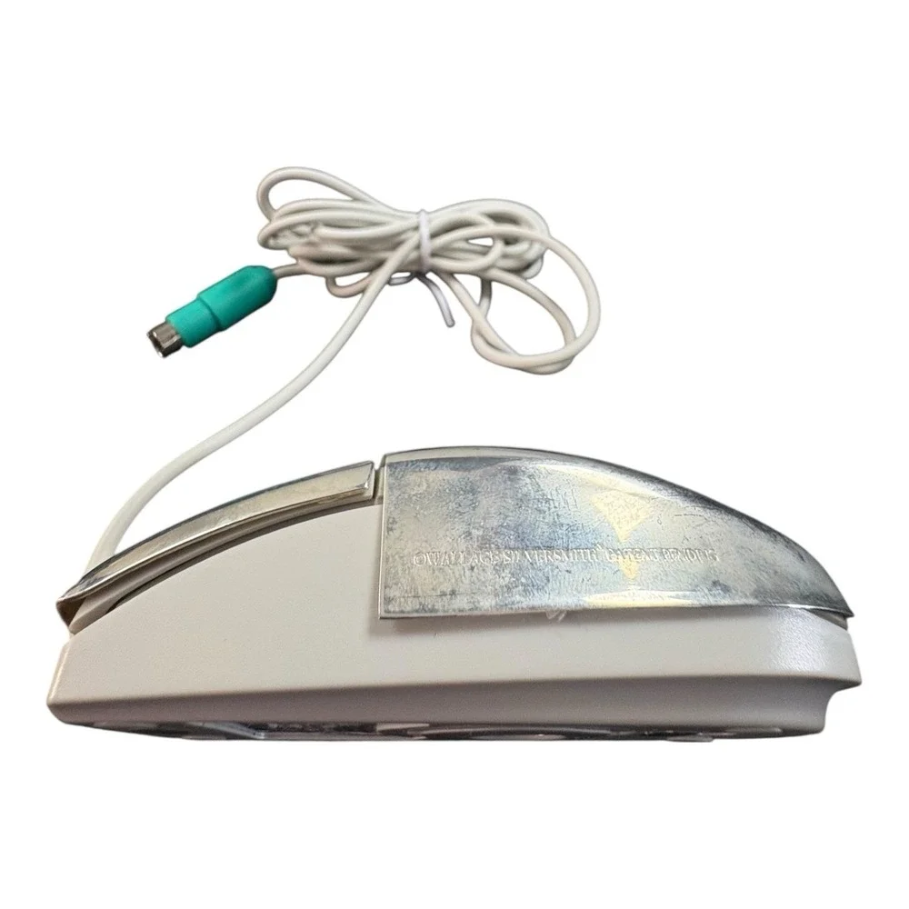 Wallace Silversmiths SILVER PLATED COMPUTER MOUSE‎ w/ Box & Mouse Pad Gift Set